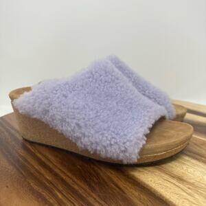 Birkenstock Papillio Namica Teddy Purple Wedge Sandals EU 40, Women’s 9 NEW